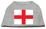 St. George's Cross (English Flag) Screen Print Shirt Grey XL (16)