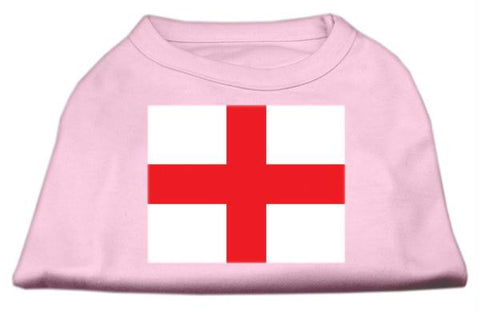 St. George's Cross (English Flag) Screen Print Shirt Light Pink XL (16)