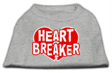 Heart Breaker Screen Print Shirt Grey Lg (14)