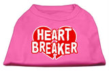 Heart Breaker Screen Print Shirt Bright Pink Med (12)