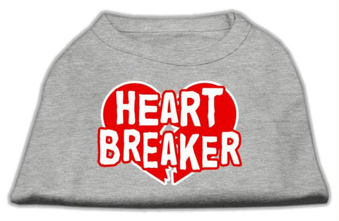 Heart Breaker Screen Print Shirt Grey XL (16)