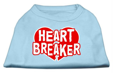 Heart Breaker Screen Print Shirt Baby Blue XS (8)