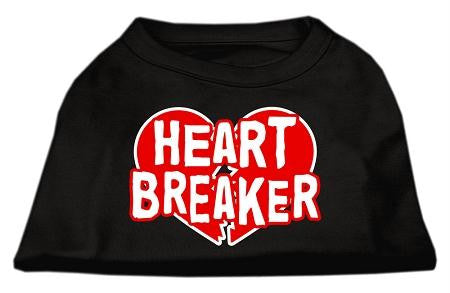 Heart Breaker Screen Print Shirt Black  XS (8)