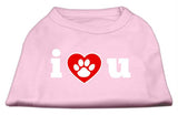 I Love U Screen Print Shirt Light Pink  Sm (10)