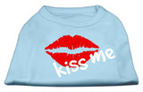 Kiss Me Screen Print Shirt Baby Blue Sm (10)