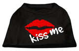 Kiss Me Screen Print Shirt Black  XS (8)