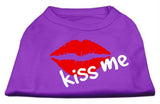 Kiss Me Screen Print Shirt Purple XS (8)