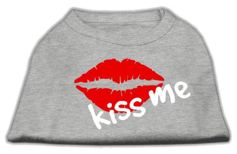 Kiss Me Screen Print Shirt Grey XXXL (20)