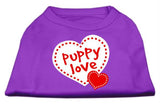 Puppy Love Screen Print Shirt Purple Lg (14)