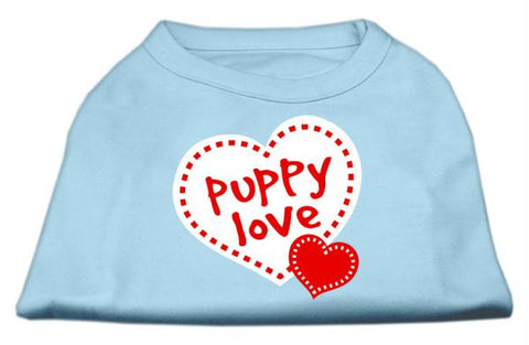 Puppy Love Screen Print Shirt Baby Blue XL (16)