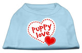 Puppy Love Screen Print Shirt Baby Blue XS (8)