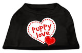 Puppy Love Screen Print Shirt Black  XXL (18)