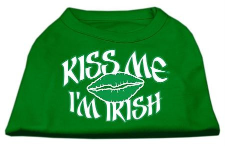 Kiss Me I'm Irish Screen Print Shirt Emerald Green Lg (14)