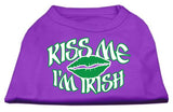 Kiss Me I'm Irish Screen Print Shirt Purple Lg (14)