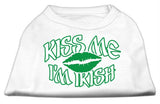 Kiss Me I'm Irish Screen Print Shirt White  Lg (14)