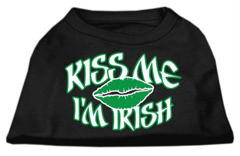 Kiss Me I'm Irish Screen Print Shirt Black  Med (12)