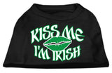 Kiss Me I'm Irish Screen Print Shirt Black  XS (8)