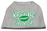 Kiss Me I'm Irish Screen Print Shirt Grey XS (8)