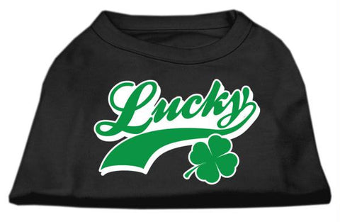 Lucky Swoosh Screen Print Shirt Black  Lg (14)