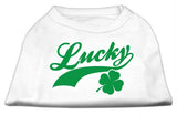 Lucky Swoosh Screen Print Shirt White  Lg (14)