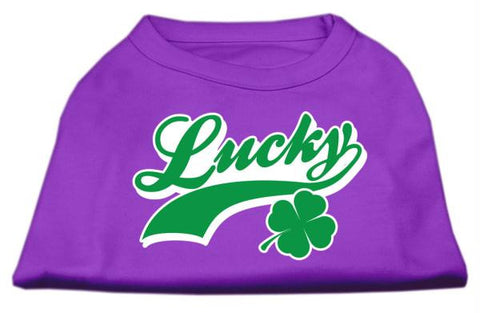 Lucky Swoosh Screen Print Shirt Purple Sm (10)