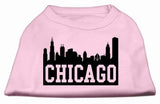 Chicago Skyline Screen Print Shirt Light Pink Lg (14)