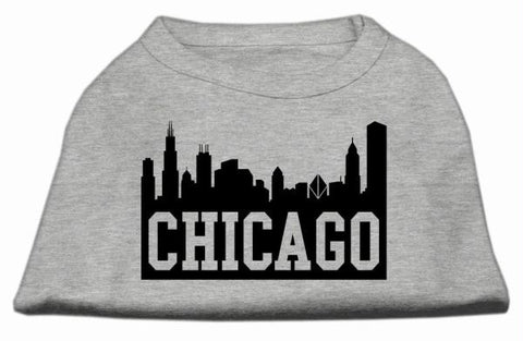 Chicago Skyline Screen Print Shirt Grey XS (8)