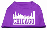 Chicago Skyline Screen Print Shirt Purple XS (8)