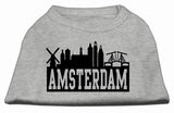 Amsterdam Skyline Screen Print Shirt Grey Lg (14)