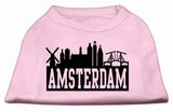 Amsterdam Skyline Screen Print Shirt Light Pink Lg (14)