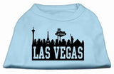 Las Vegas Skyline Screen Print Shirt Baby Blue Lg (14)