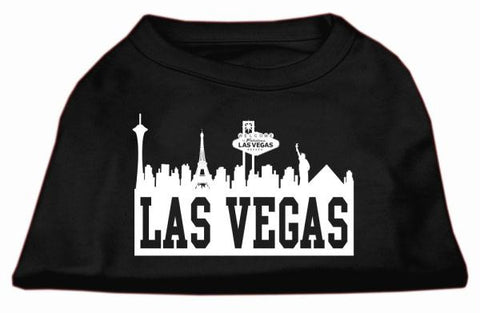 Las Vegas Skyline Screen Print Shirt Black Lg (14)