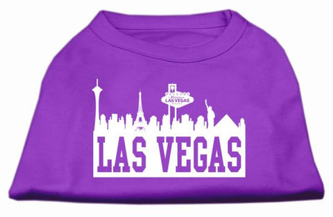 Las Vegas Skyline Screen Print Shirt Purple Lg (14)