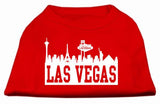 Las Vegas Skyline Screen Print Shirt Red Lg (14)