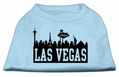 Las Vegas Skyline Screen Print Shirt Baby Blue Med (12)