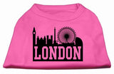 London Skyline Screen Print Shirt Bright Pink Lg (14)