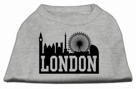 London Skyline Screen Print Shirt Grey XXL (18)