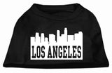 Los Angeles Skyline Screen Print Shirt Black Lg (14)