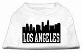 Los Angeles Skyline Screen Print Shirt White Lg (14)