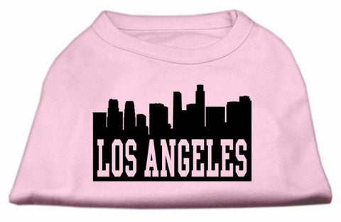 Los Angeles Skyline Screen Print Shirt Light Pink Med (12)