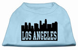 Los Angeles Skyline Screen Print Shirt Baby Blue Sm (10)