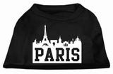 Paris Skyline Screen Print Shirt Black Lg (14)