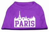 Paris Skyline Screen Print Shirt Purple Lg (14)