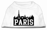 Paris Skyline Screen Print Shirt White Med (12)