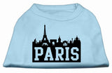 Paris Skyline Screen Print Shirt Baby Blue Sm (10)