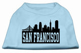 San Francisco Skyline Screen Print Shirt Baby Blue Lg (14)