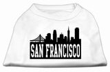 San Francisco Skyline Screen Print Shirt White Lg (14)