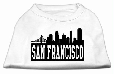 San Francisco Skyline Screen Print Shirt White Lg (14)