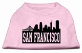 San Francisco Skyline Screen Print Shirt Light Pink XS (8)