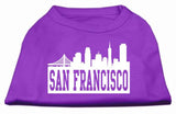 San Francisco Skyline Screen Print Shirt Purple XS (8)